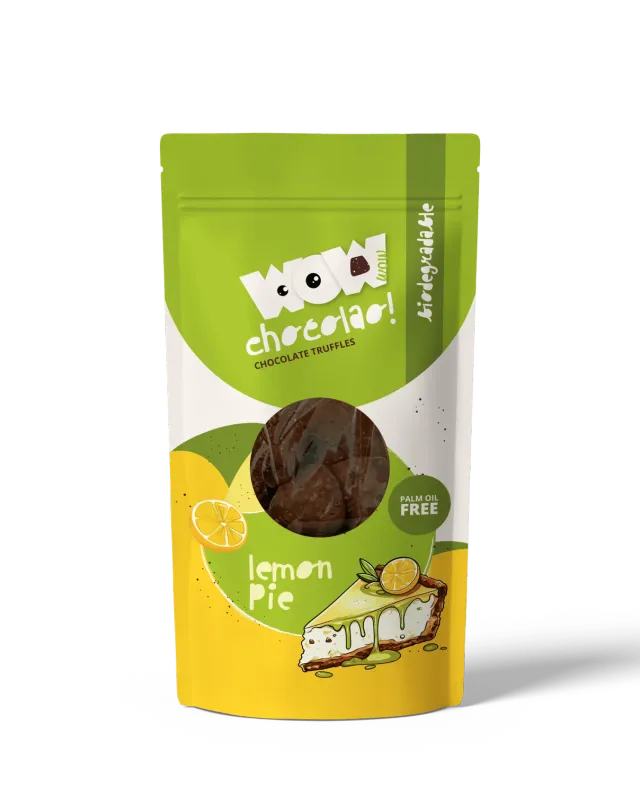 WOW Chocolao Chocoladetruffels Citroentaart zak 200g fris-zuur