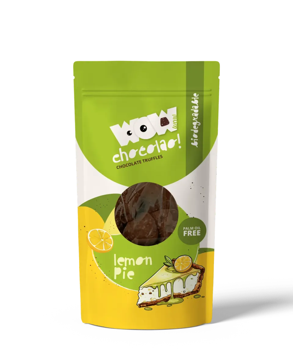 WOW Chocolao Chocoladetruffels Citroentaart zak 200g fris-zuur