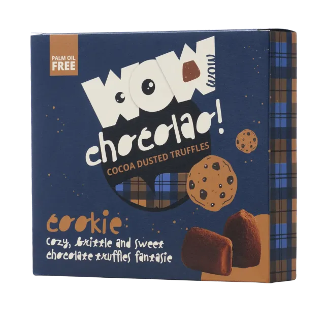 WOW Chocolao Koekjes Kruimel Chocoladetruffels XL Doos 250g Knapperig