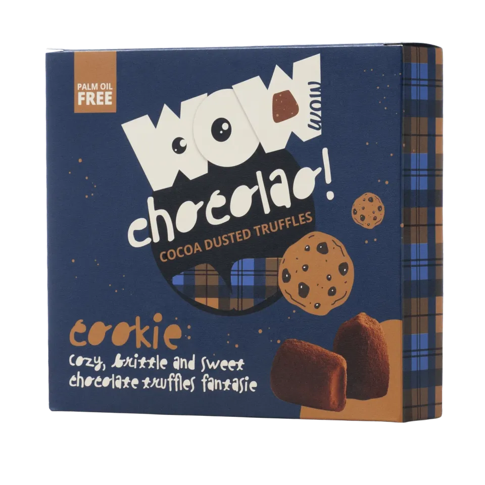 WOW Chocolao Koekjes Kruimel Chocoladetruffels XL Doos 250g Knapperig