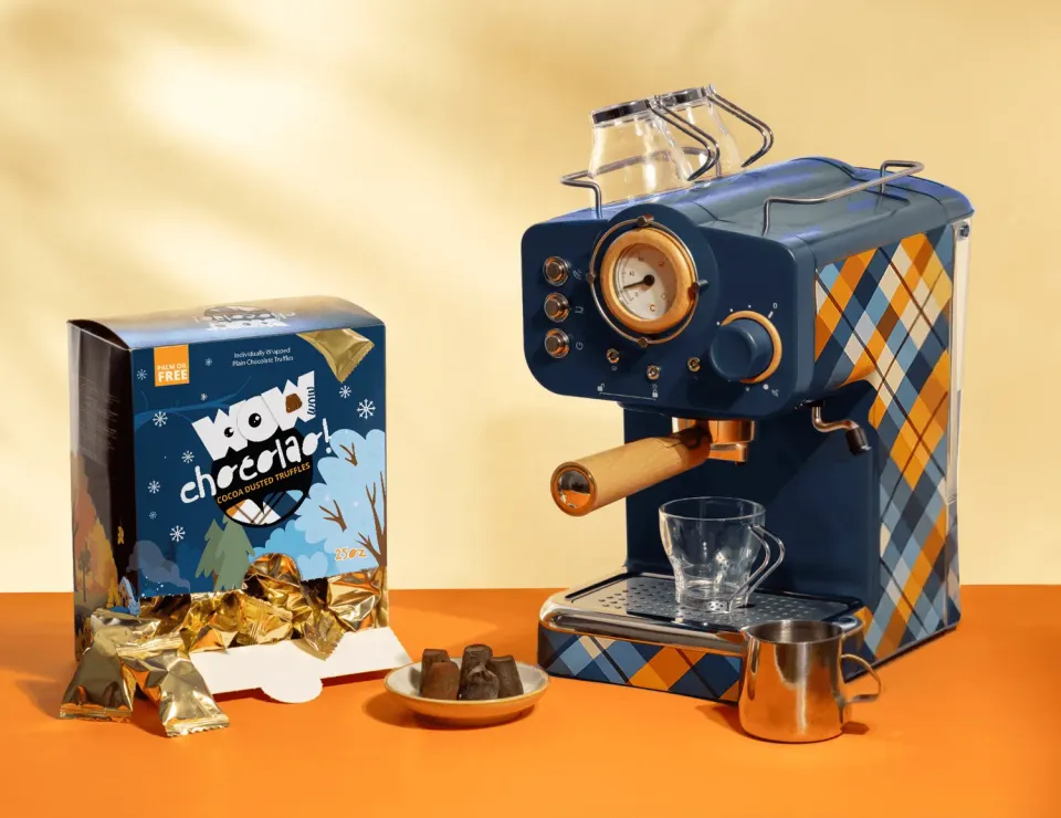WOW Chocolao Puur truffels dispenserdoos 700g mix 10 smaken