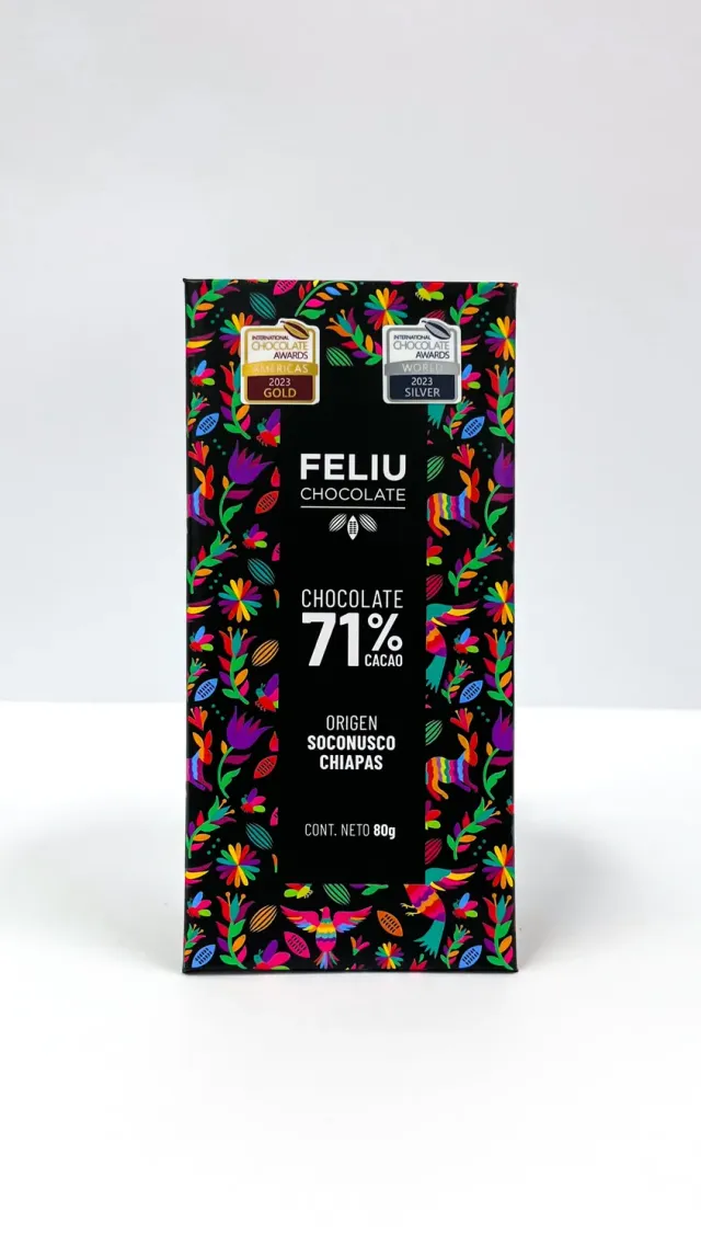 Feliu Chocolate Origen Soconusco 71% reep puur 80g citrus
