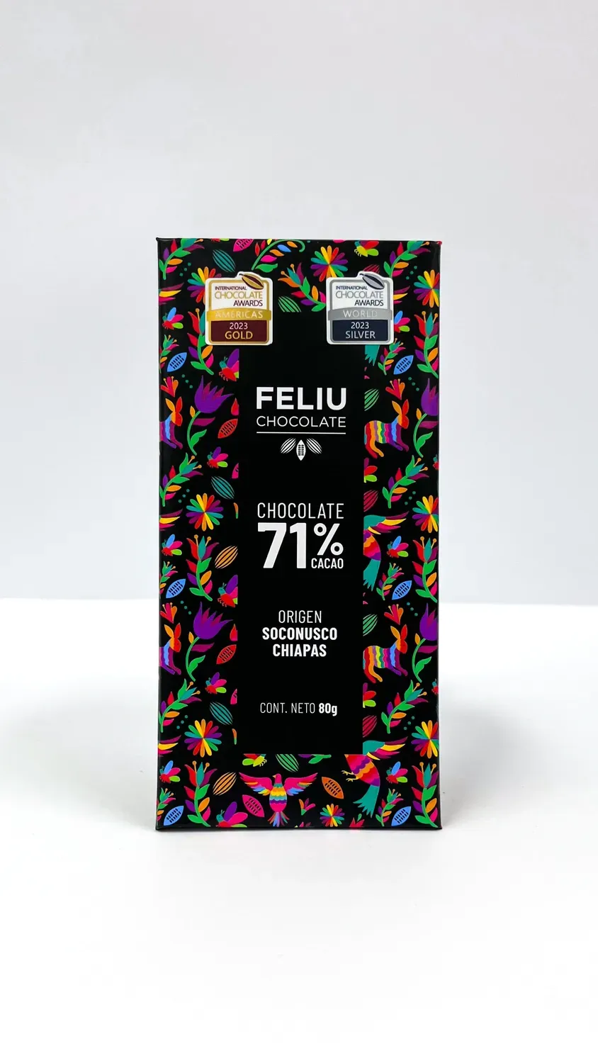 Feliu Chocolate Origen Soconusco 71% reep puur 80g citrus