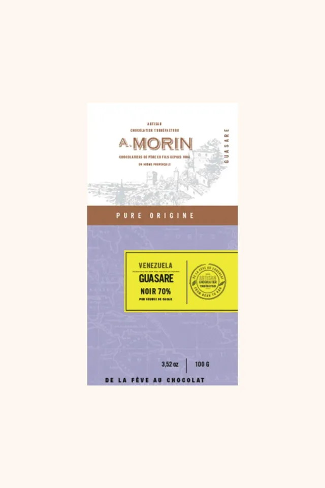 Morin Venezuela Guasare 70% pure chocoladereep 100g floraal