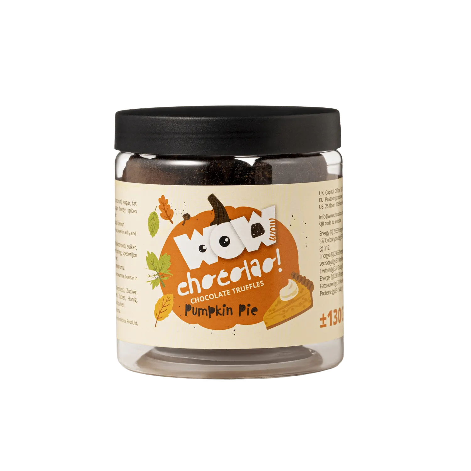 WOW Chocolao Pompoentaart truffels pot 130g herfstkruiden