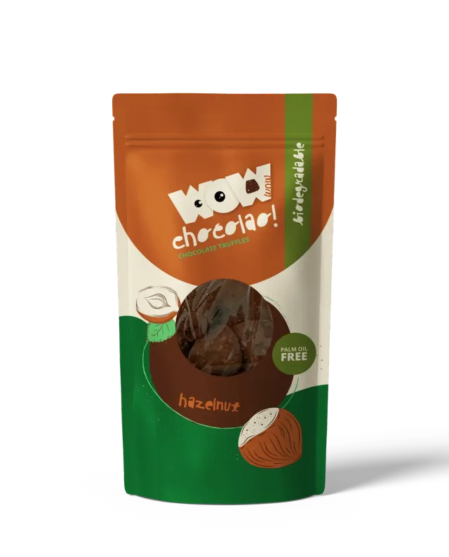 WOW Chocolao Hazelnoot truffels zak 200g melk