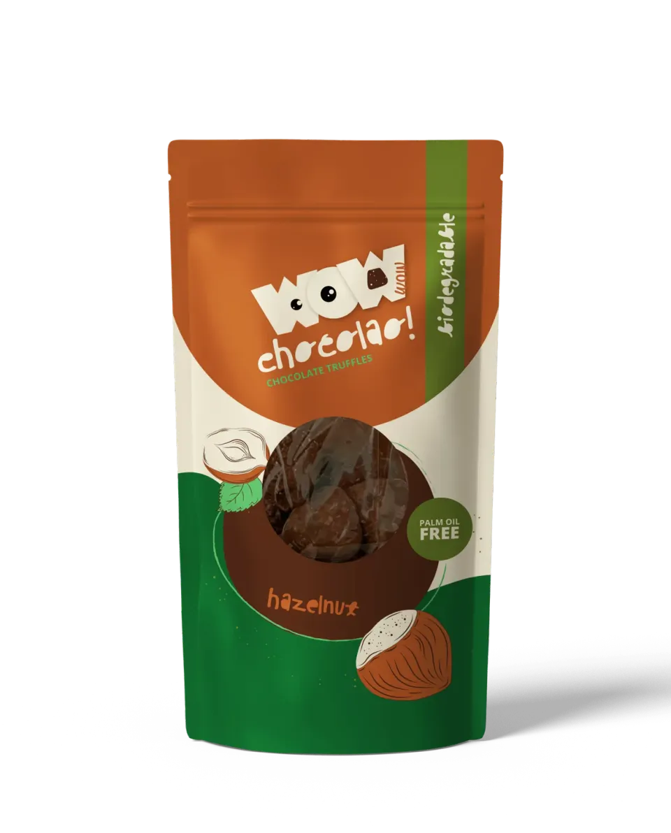 WOW Chocolao Hazelnoot truffels zak 200g melk