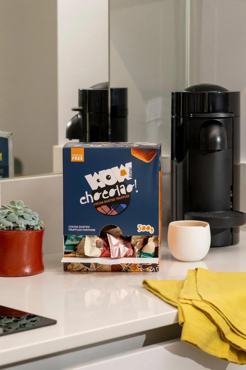 WOW Chocolao Mix Chocoladetruffels Dispenserdoos 500g 10 Smaken