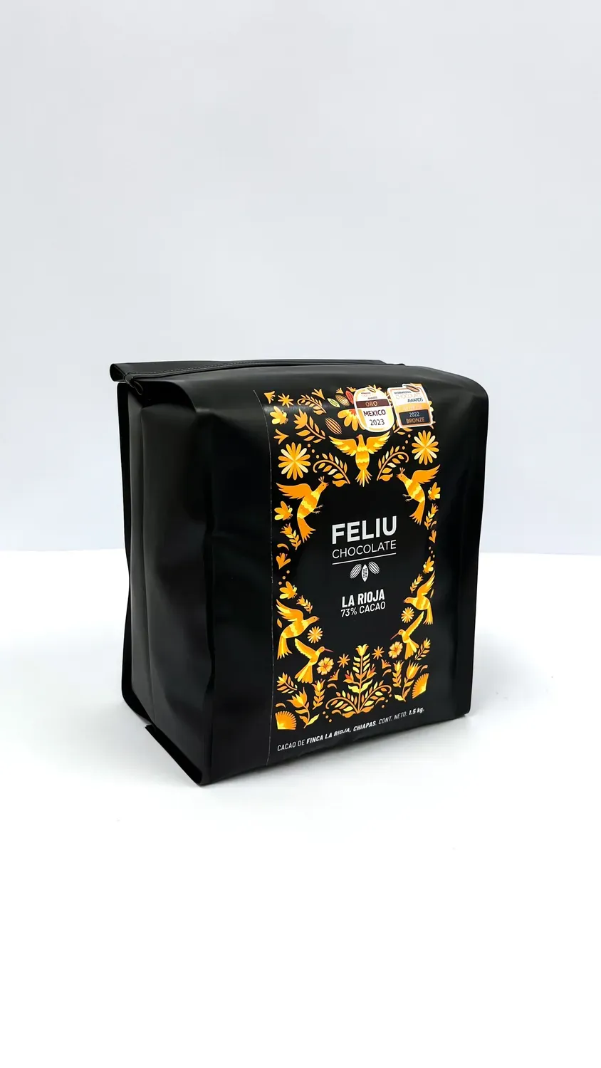 Feliu Chocolate Origen Finca La Rioja 73% cacao couverture 1,5 kg puur