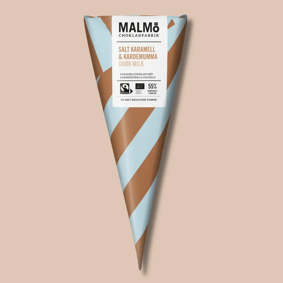 Malmö Chokladfabrik Salt Karamell Kardemumma strut 90 g