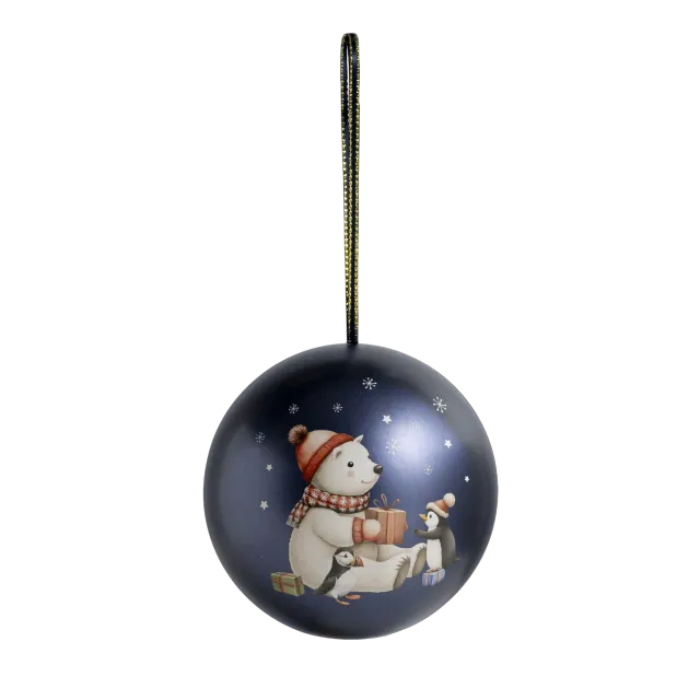 WOW Chocolao Kerstbal Blauwe Beer truffelpops cadeau