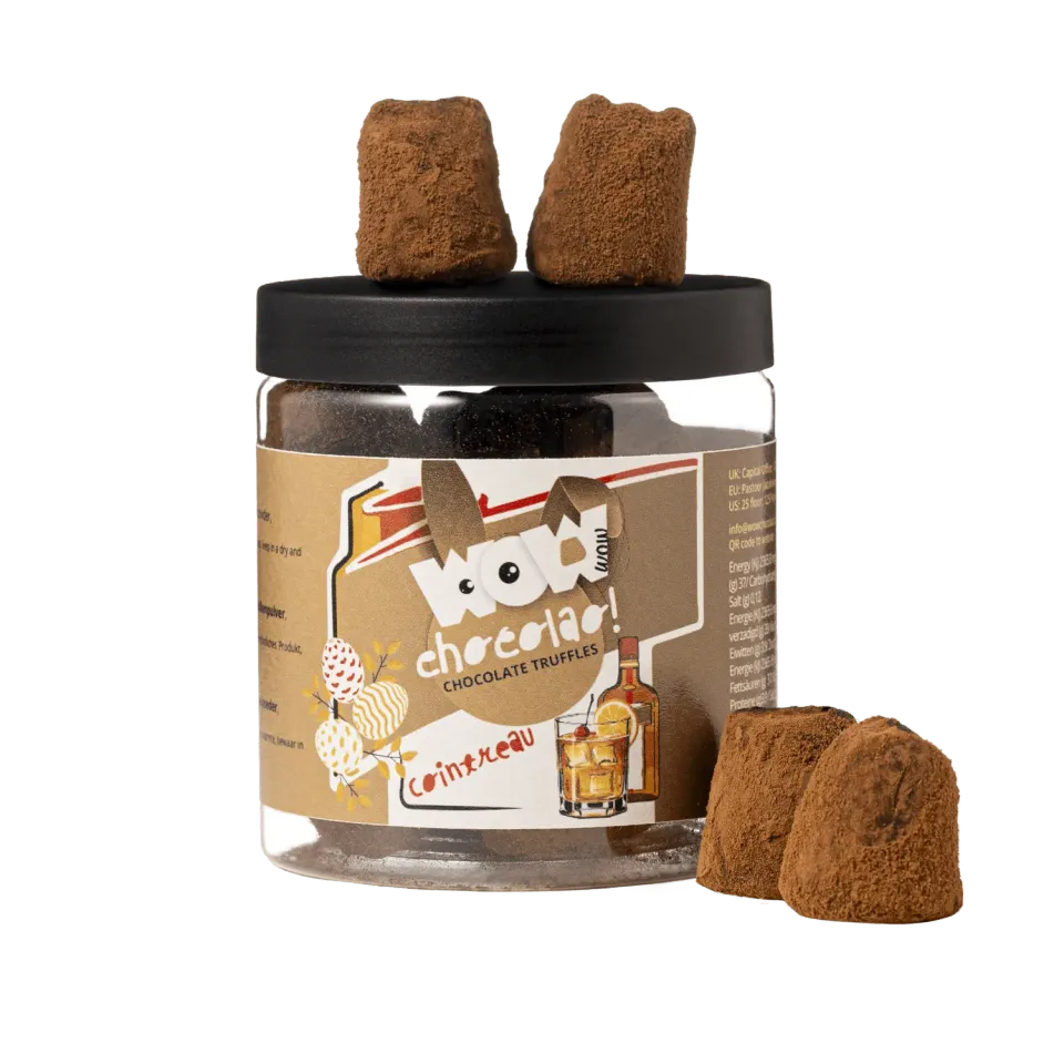 WOW Chocolao Cointreau Chocoladetruffels Pot 130g sinaasappel