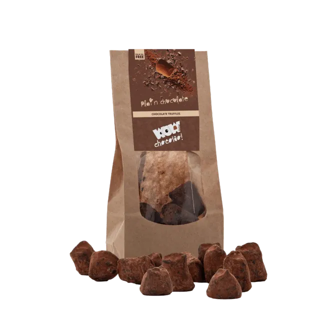 WOW Chocolao Puur Chocoladetruffels 130g Zak Klassiek
