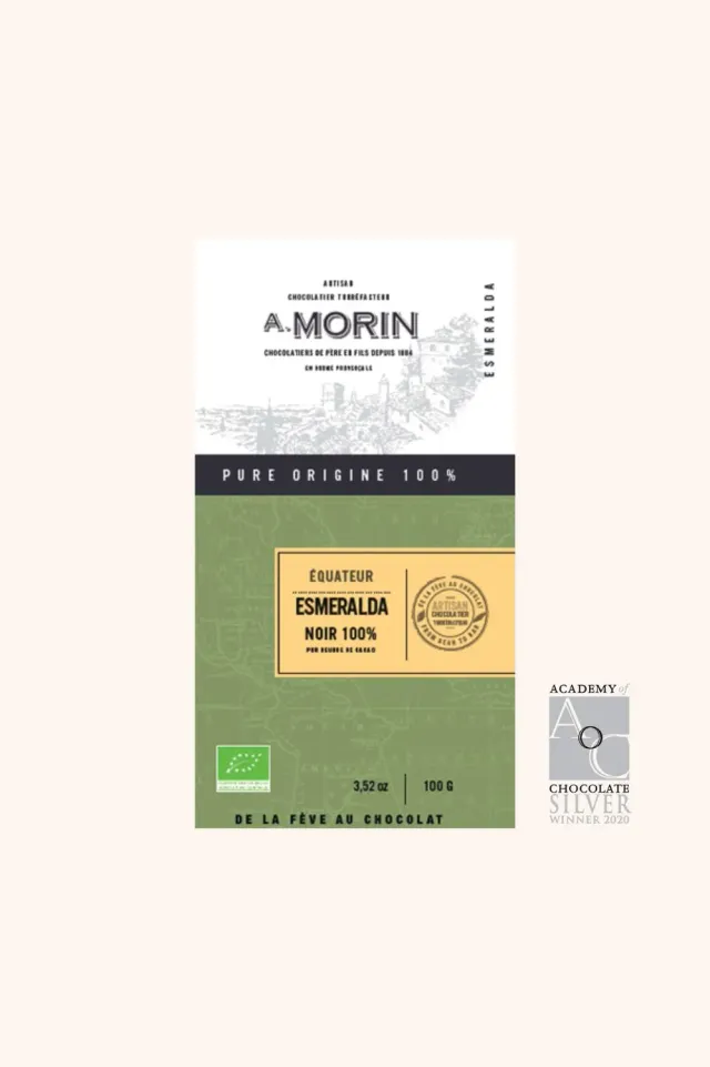 Chocolaterie Morin Esmeralda 100% cacaoreep puur 100g