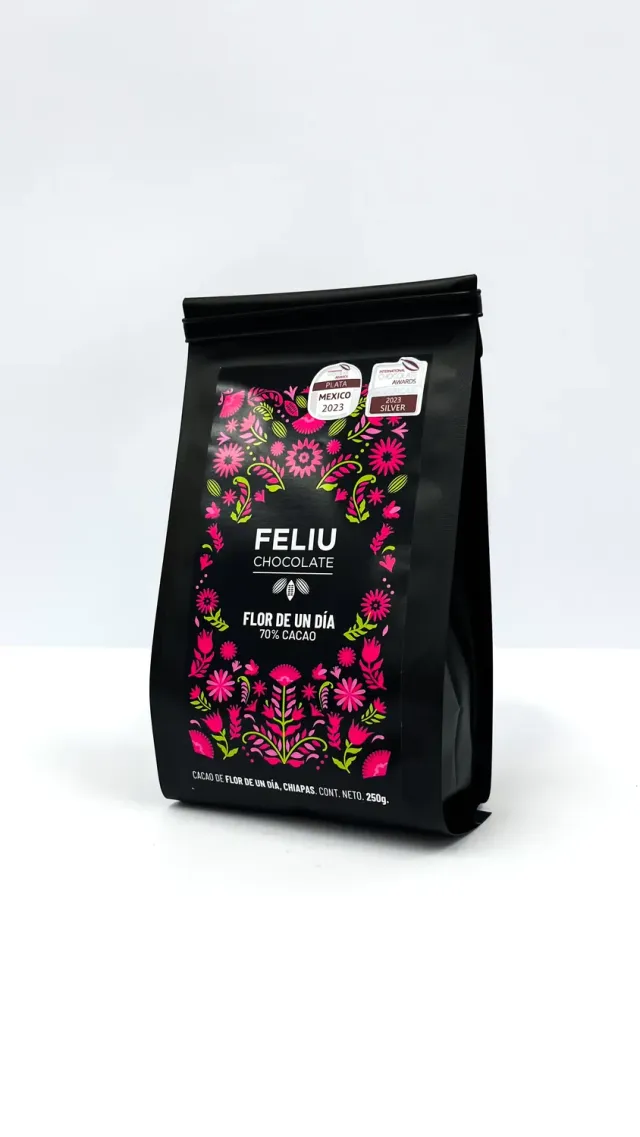 Feliu Chocolate Flor de un día 70% chocolade lunettes 250g