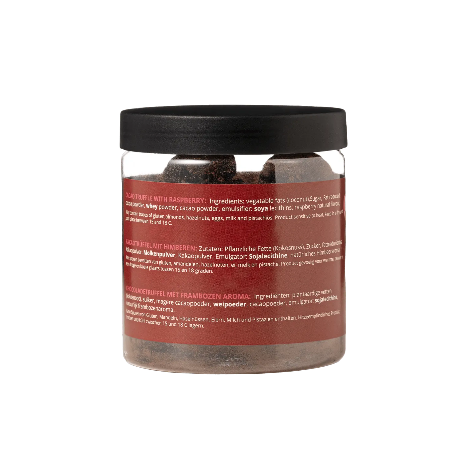 WOW Chocolao Frambozen Valentijn truffels 130g pot romantisch