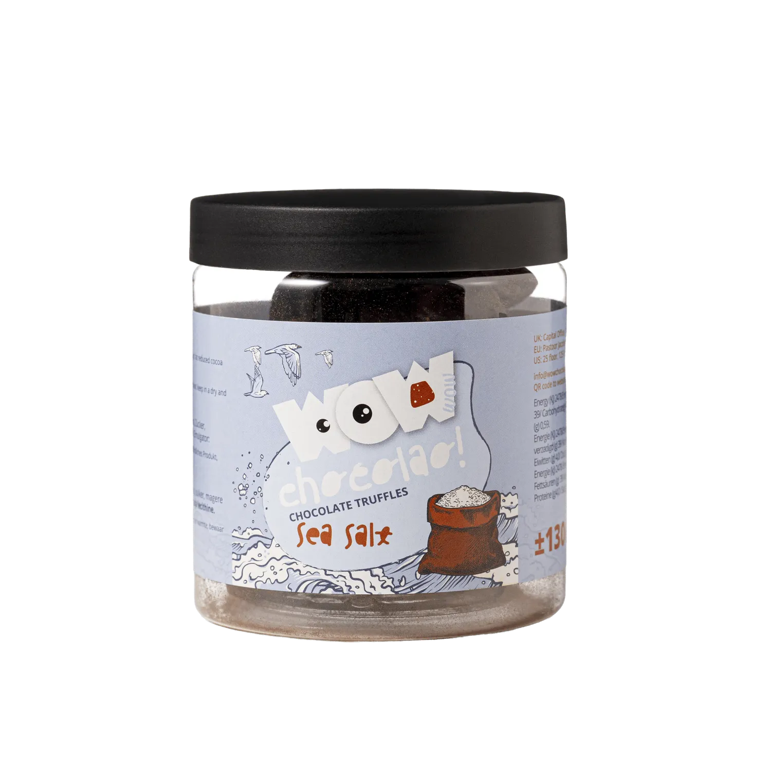 WOW Chocolao Zeezout truffels pot 130g Guérande