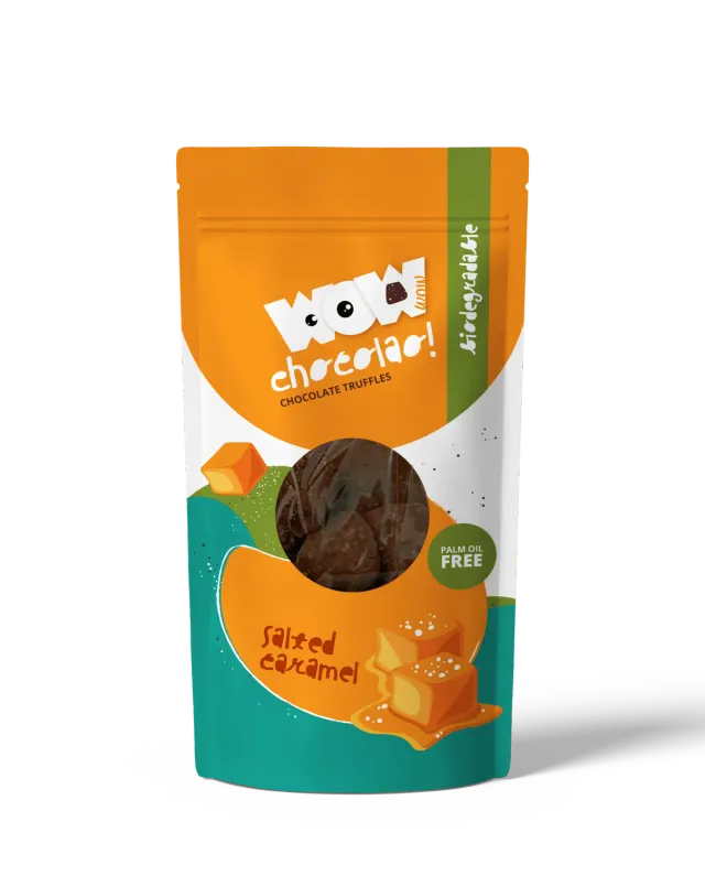 WOW Chocolao Gezouten Karamel truffels 200g zak zoet zout