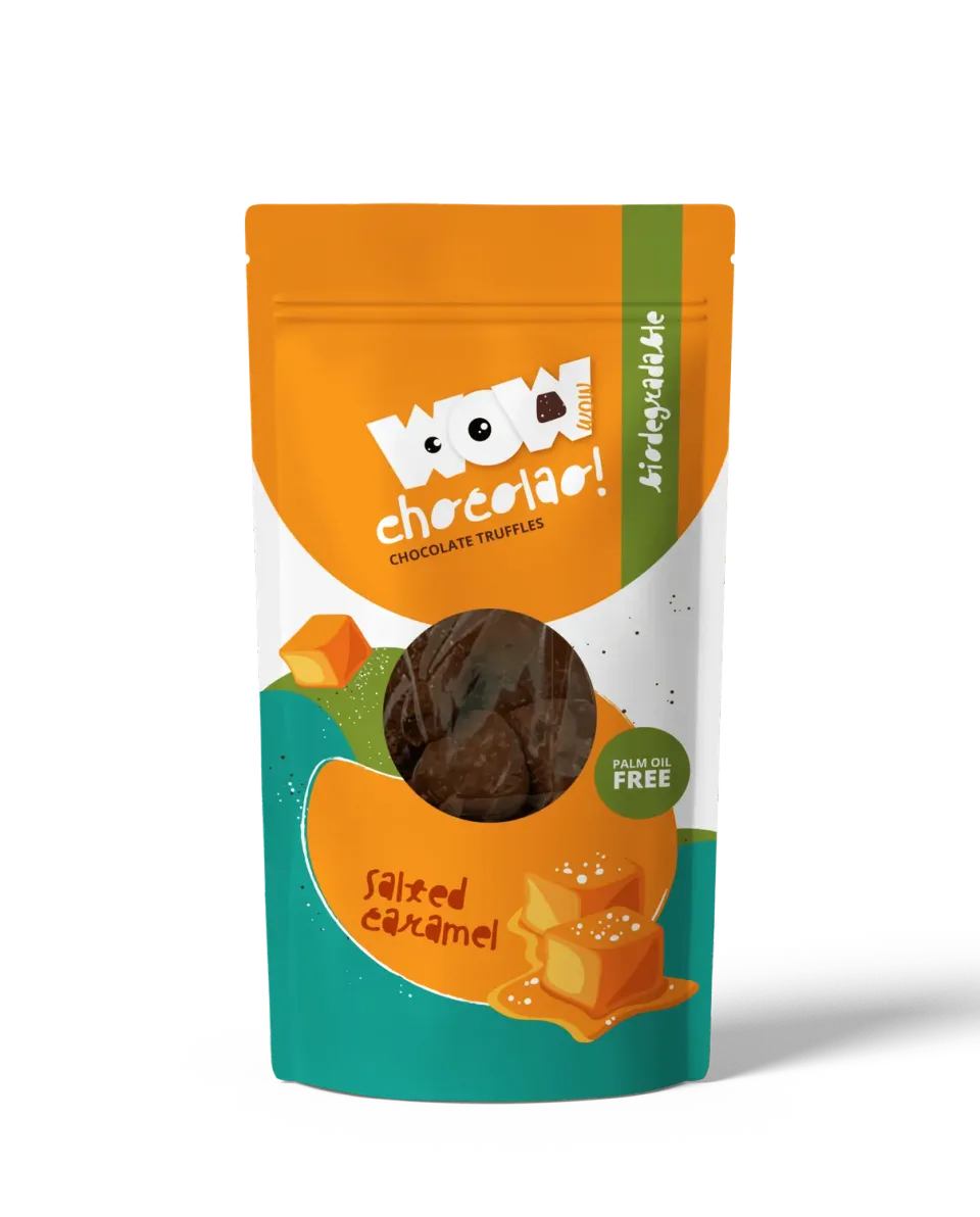 WOW Chocolao Gezouten Karamel truffels 200g zak zoet zout