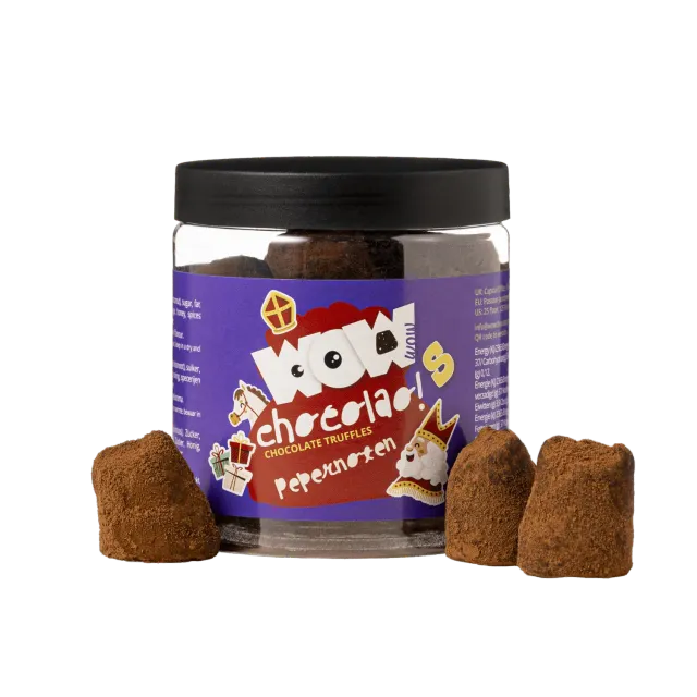 WOW Chocolao Pepernoten chocoladetruffels 130g krokant
