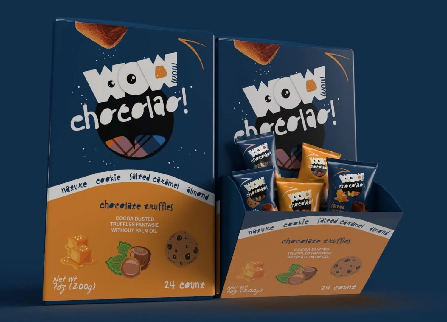WOW Chocolao Mix Chocoladetruffels Dispenserdoos 500g 10 Smaken