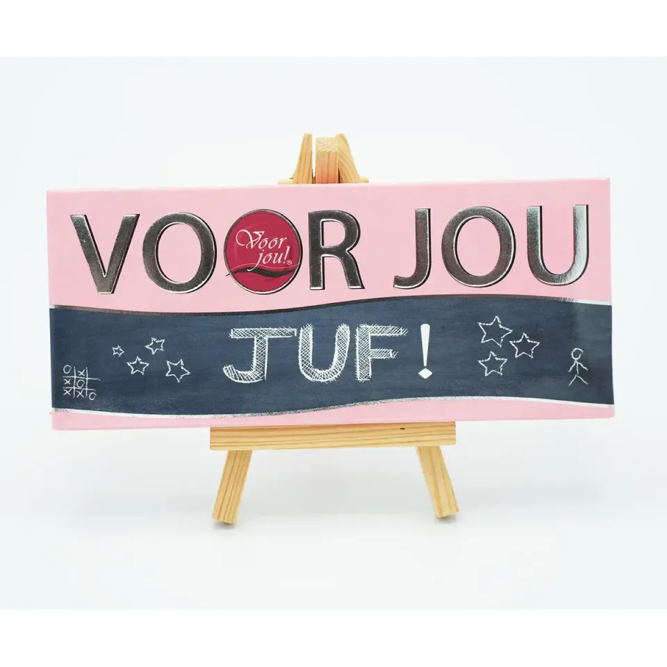 Voor jou Wensreep Juf chocoladereep cadeau