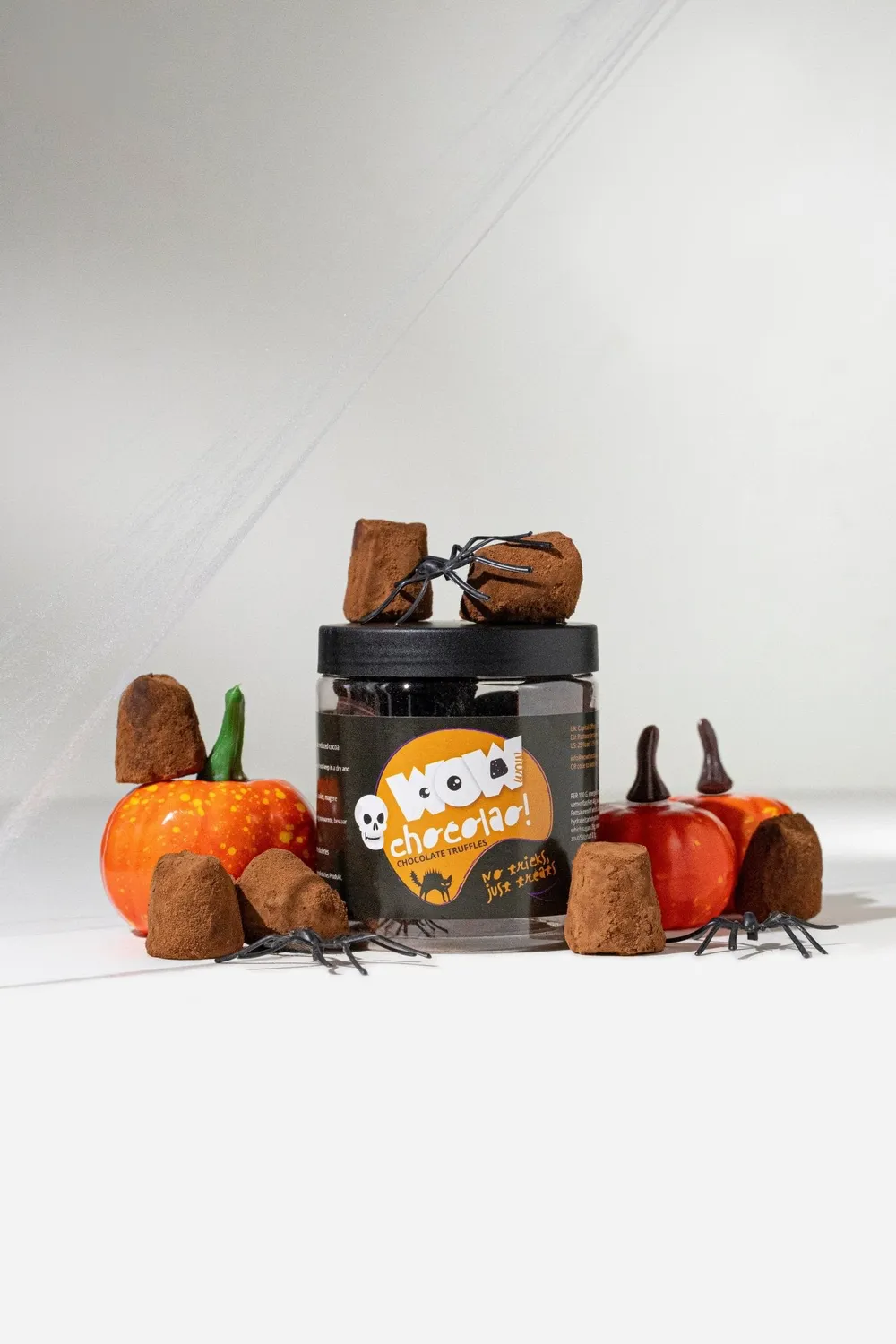 WOW Chocolao Halloween truffels pot 130g puur