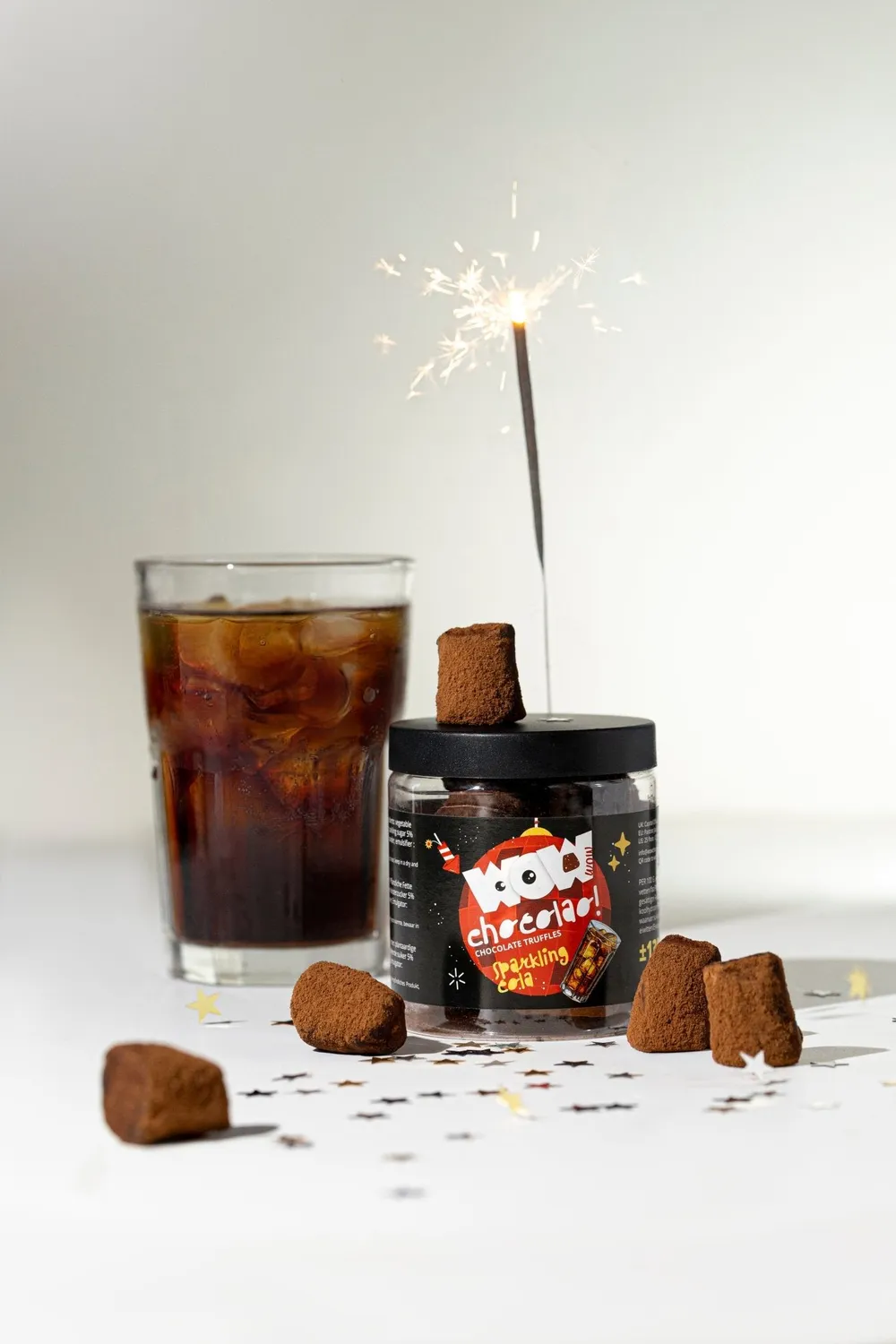 WOW Chocolao Cola chocoladetruffels 130g pot nieuwjaar