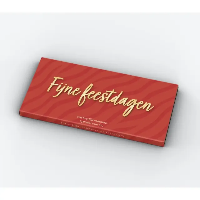 Voor jou Wensreep goud Fijne feestdagen chocoladereep