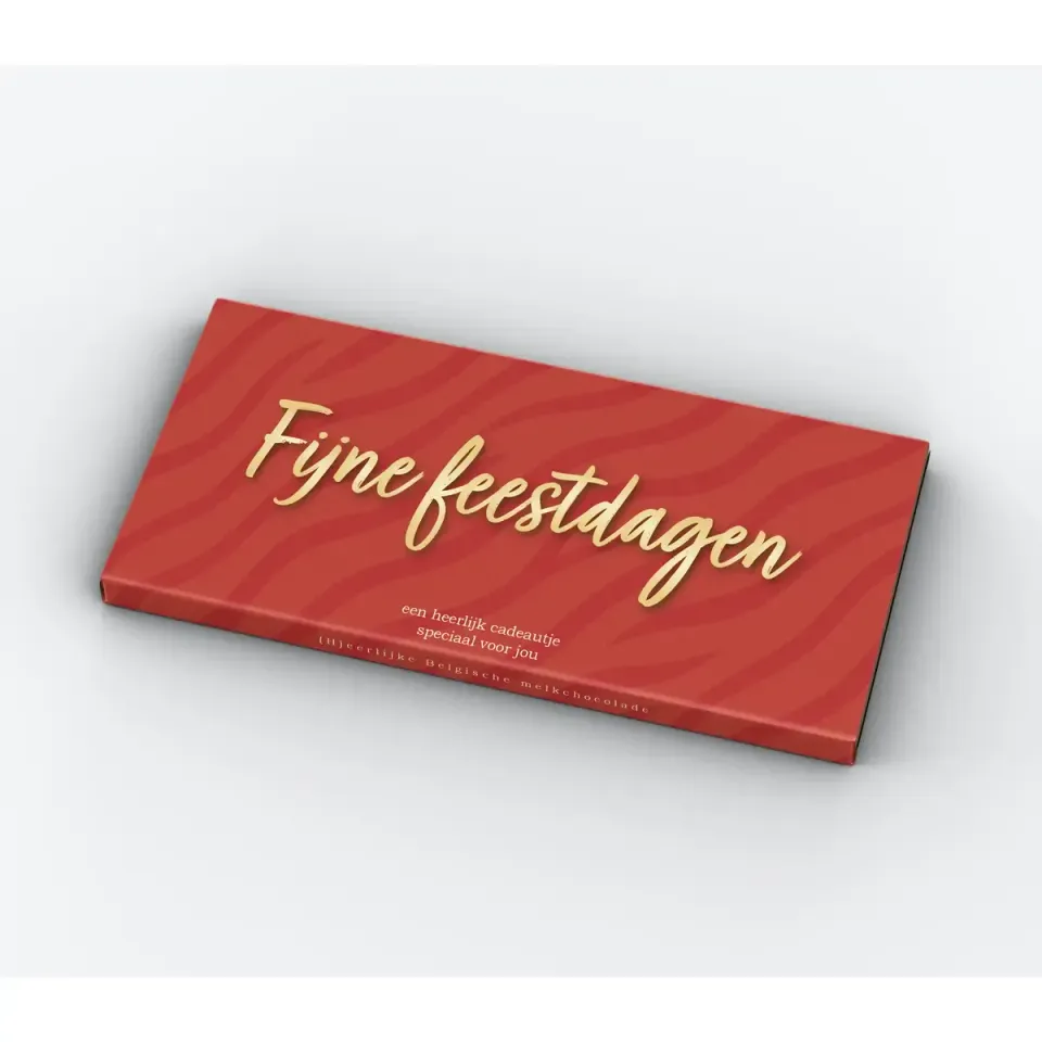 Voor jou Wensreep goud Fijne feestdagen chocoladereep