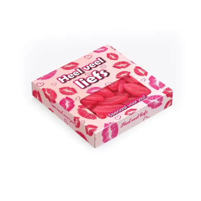 Voor jou Heel veel liefs snoephartjes rood cadeau