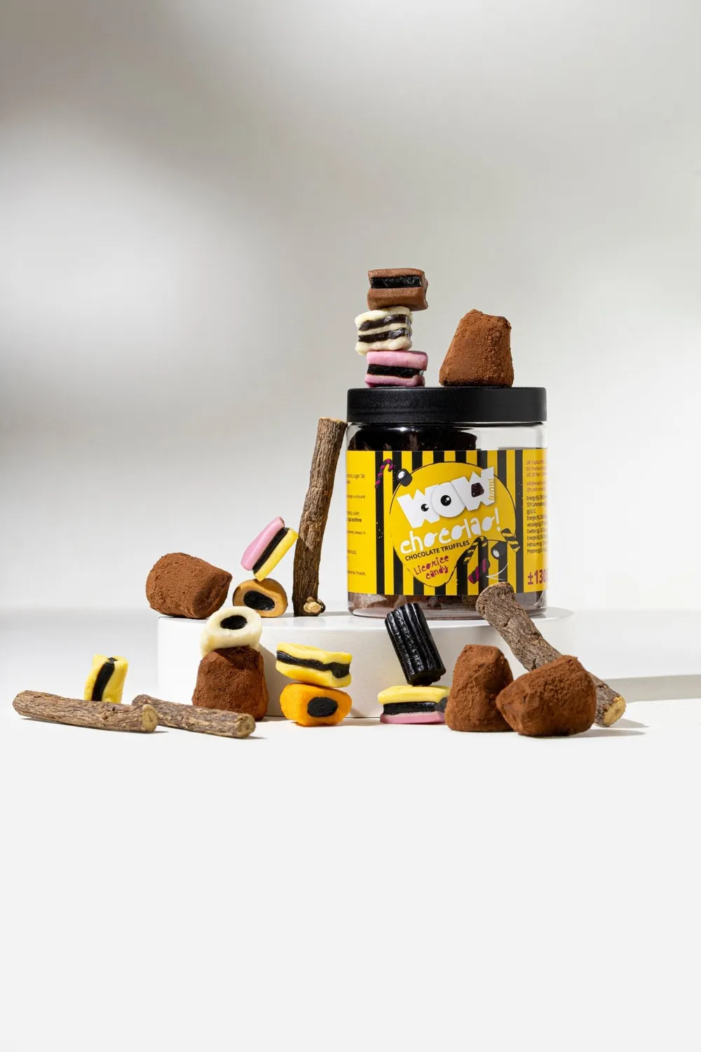 WOW Chocolao Drop chocoladetruffels cadeaupot 130g dropsmaak