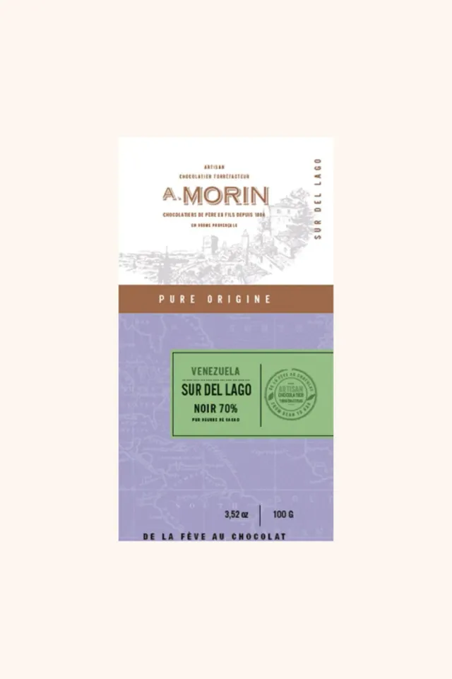 Morin Venezuela Sur Del Lago 70% pure chocolade 100g plantaardig