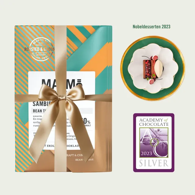 Malmö Chokladfabrik Nobel Sambirano 70% reep 3 x 58 g puur