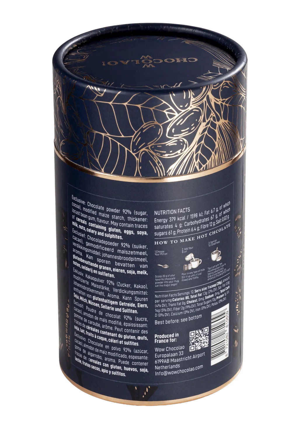 WOW Chocolao Exclusief warme chocolademelk 250g rijk
