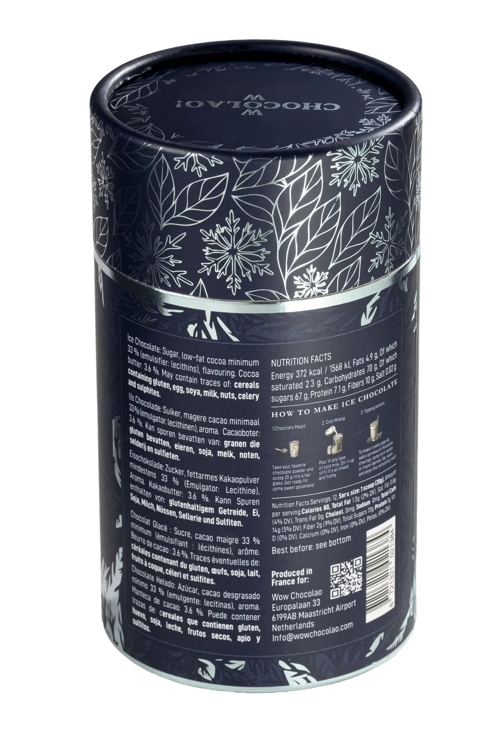 WOW Chocolao Chill & Swirl ijskoude chocolademelk 250g cacao