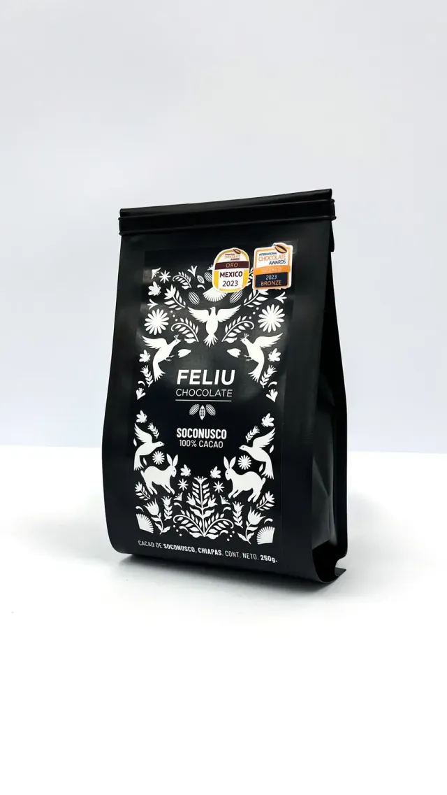 Feliu Chocolate Origen Soconusco 100% cacao chocolade 250 g puur