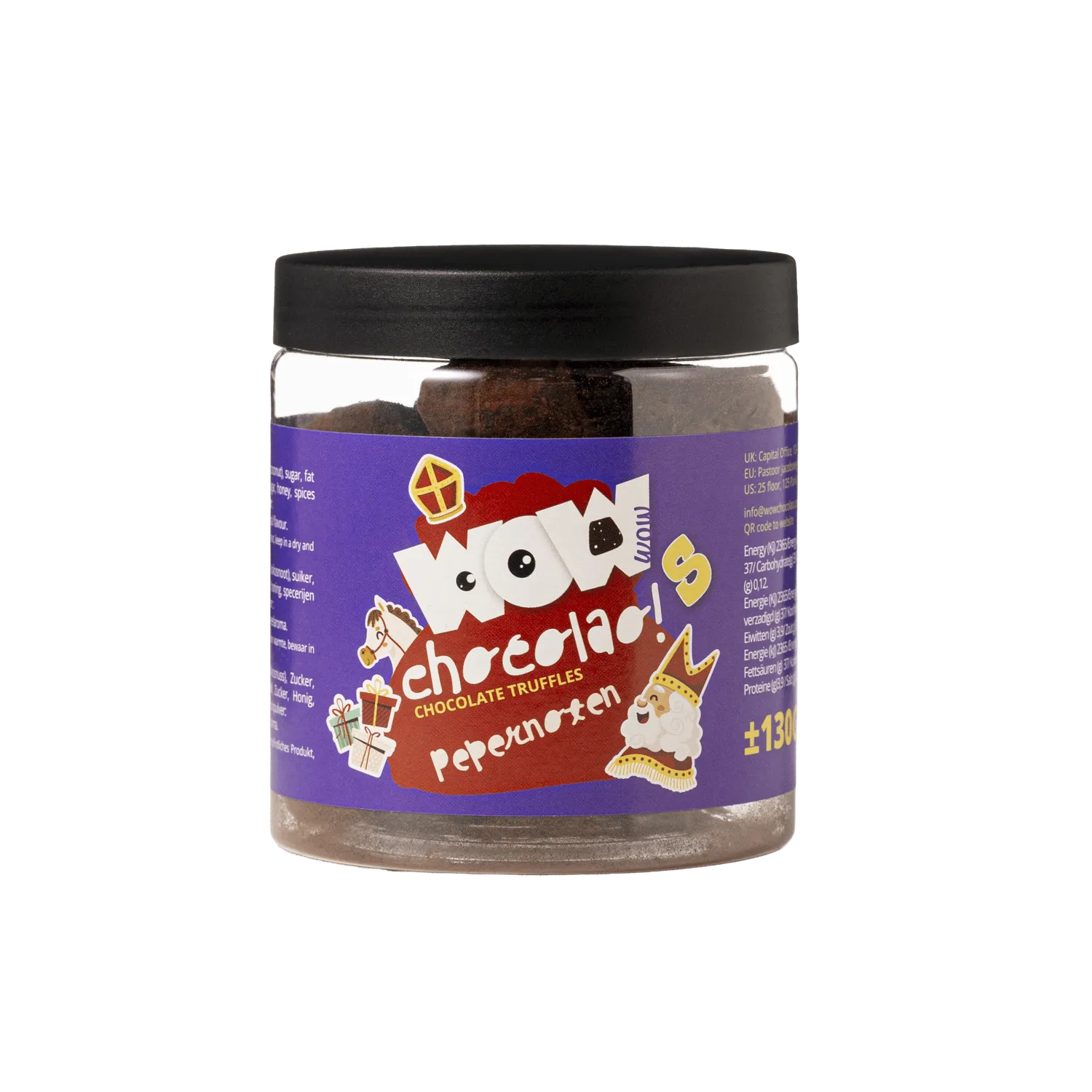 WOW Chocolao Pepernoten chocoladetruffels 130g krokant