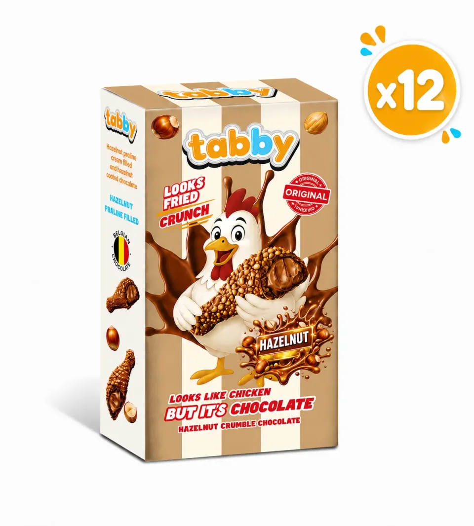 Tabby Drumstick hazelnoot chocolade 12x50g melk