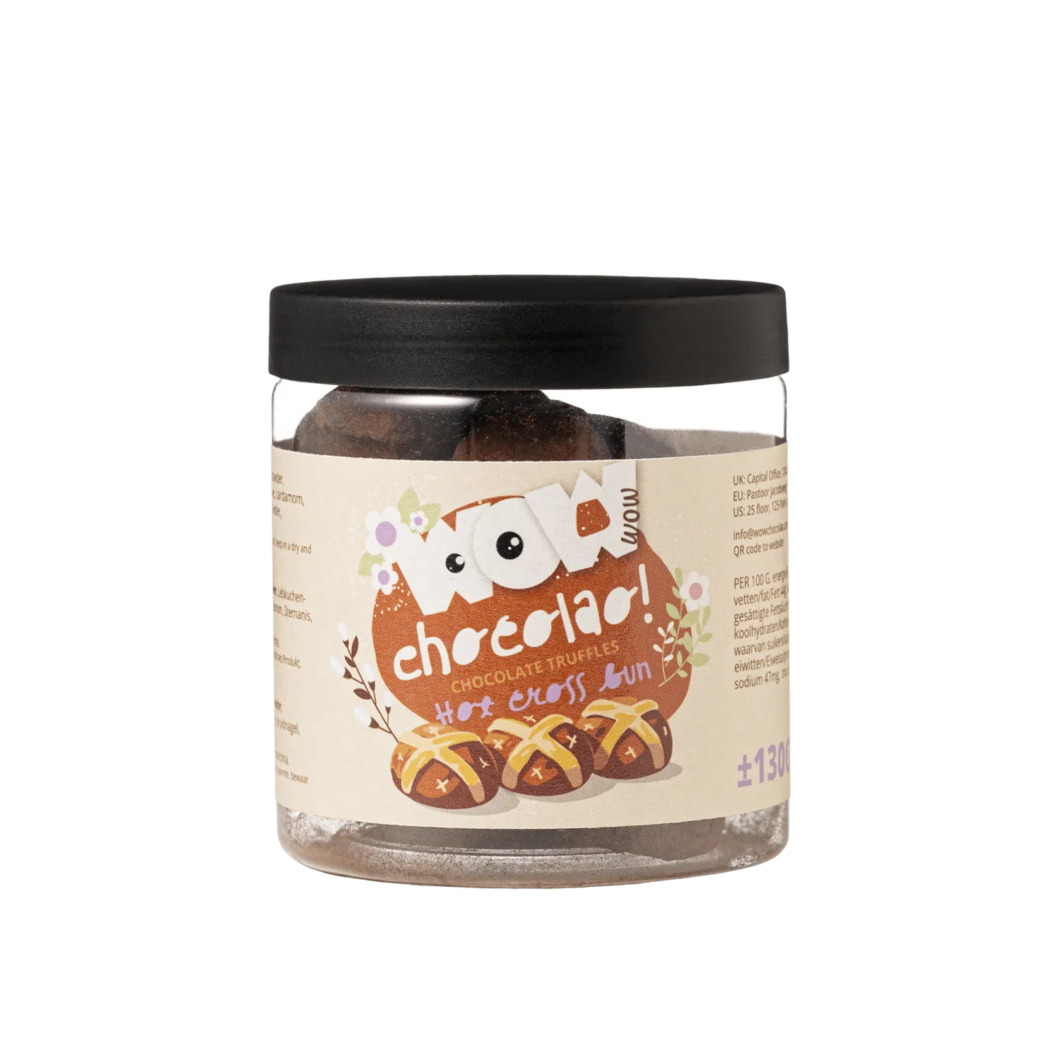 WOW Chocolao Hot Cross Bun chocoladetruffels 130g kruidig