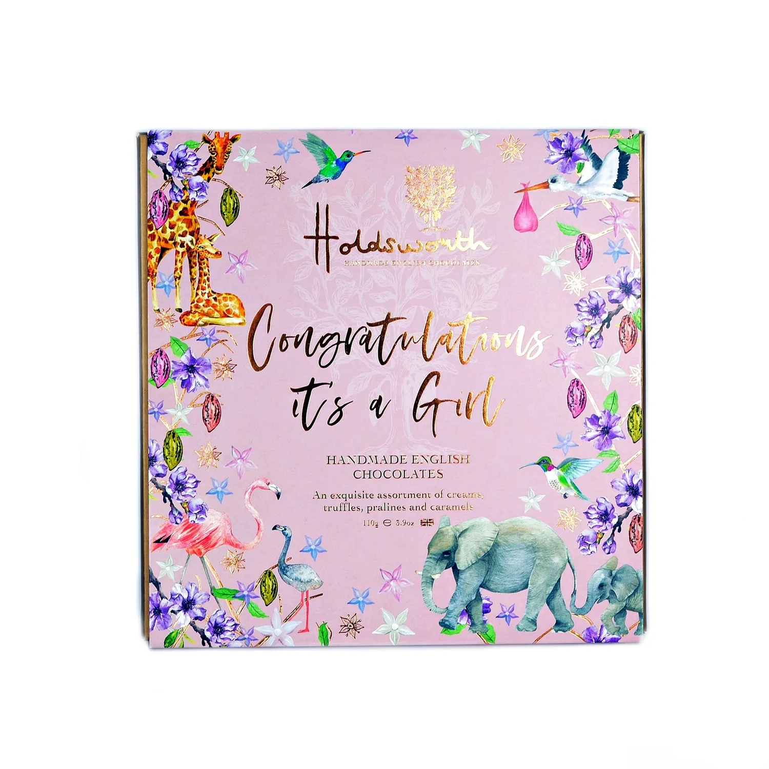 Holdsworth It's A Girl Gift Box bonbons 110g roze