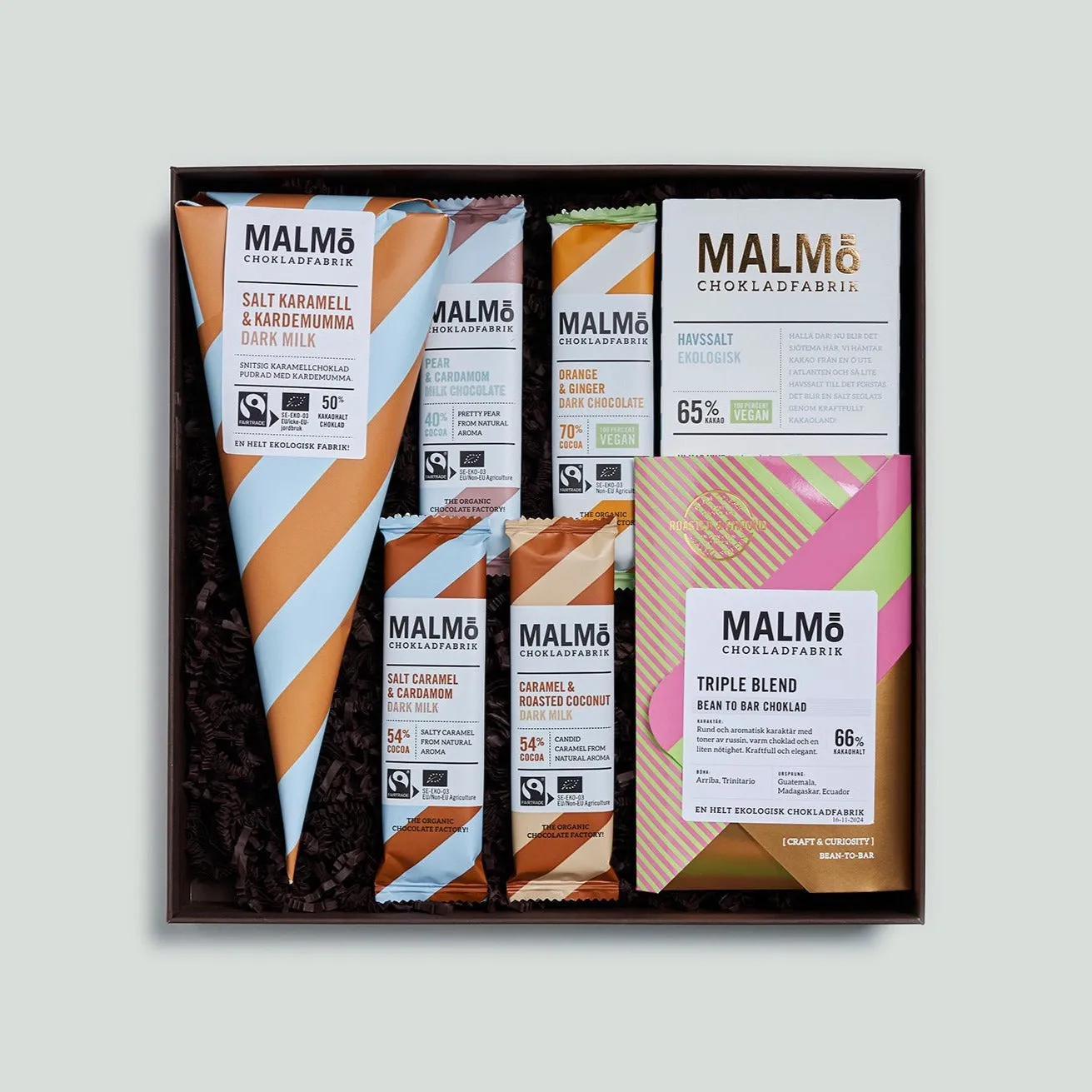 Malmö Chokladfabrik Favoriterna chocoladecadeau 346 g bio