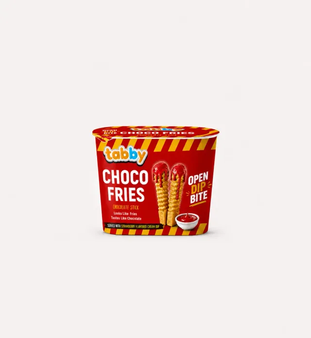 Tabby Choco Fries Drumstick kip chocolade 40g