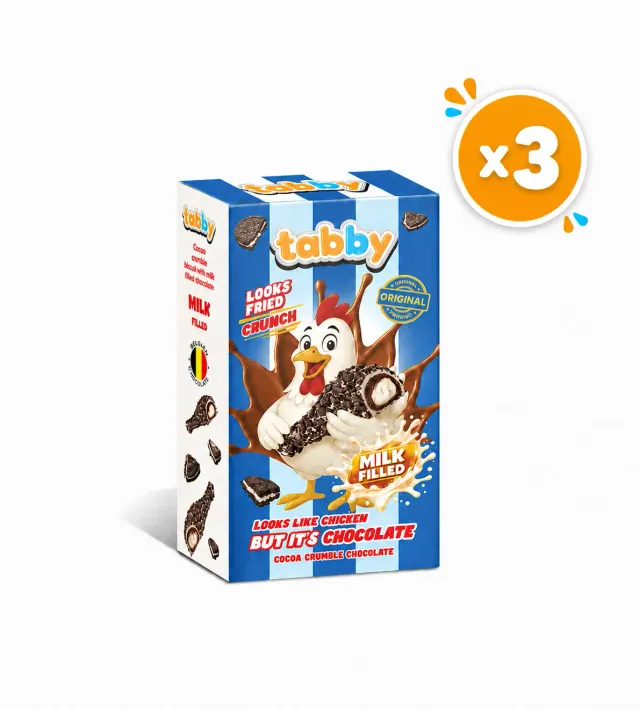 Tabby Drumstick Cocoa chocolade 50g x3 puur