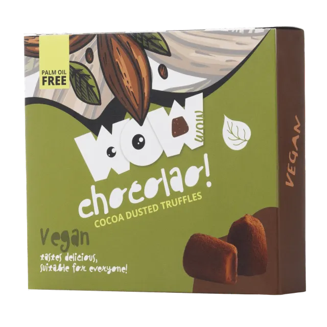 WOW Chocolao Vegan Chocoladetruffels Doos 250g zuivelvrij