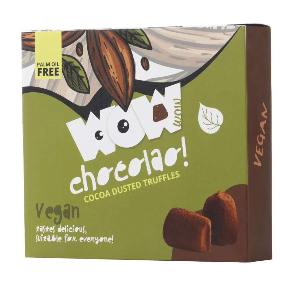 WOW Chocolao Vegan Chocoladetruffels Doos 250g zuivelvrij
