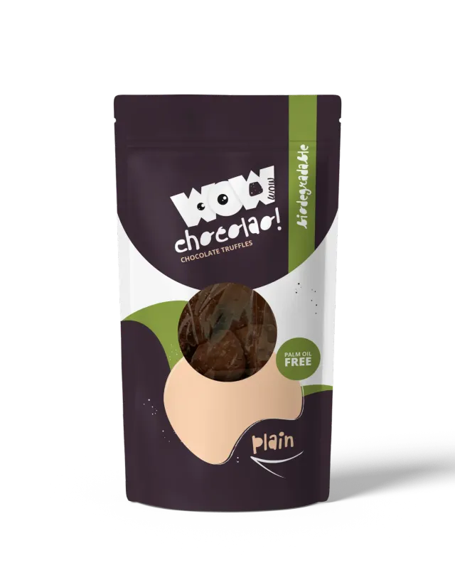 WOW Chocolao Naturel truffels zak 200g puur