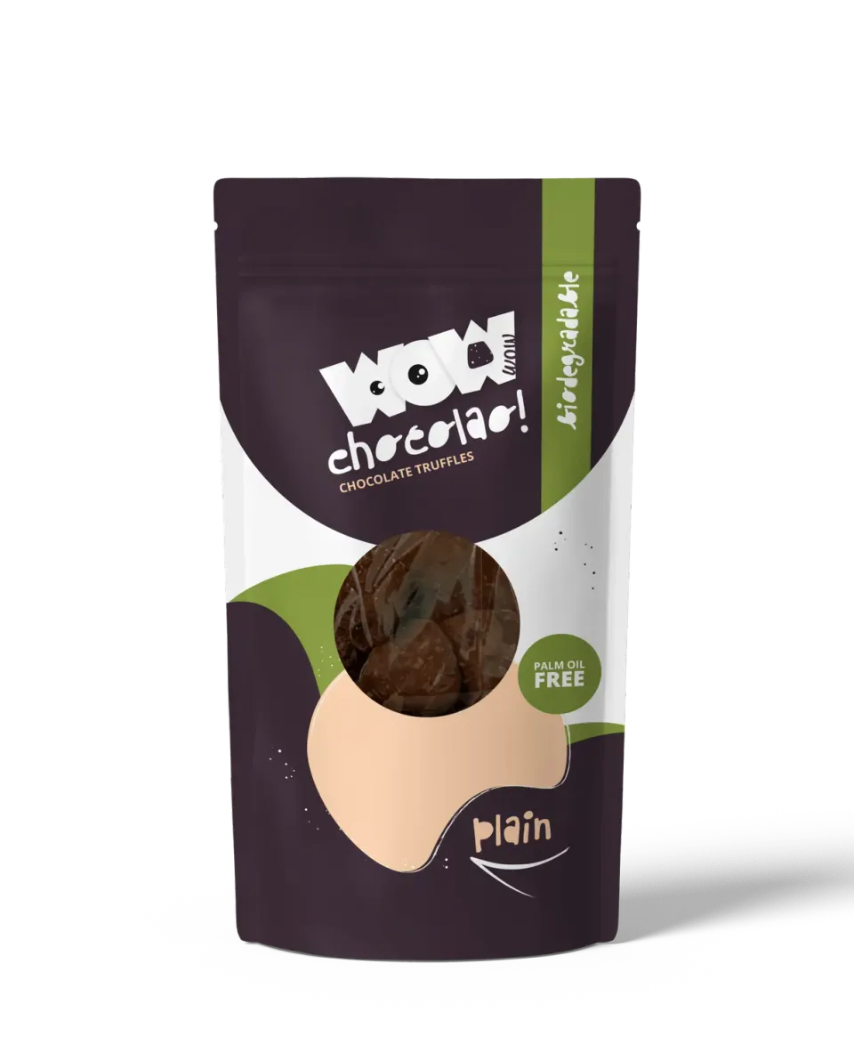 WOW Chocolao Naturel truffels zak 200g puur