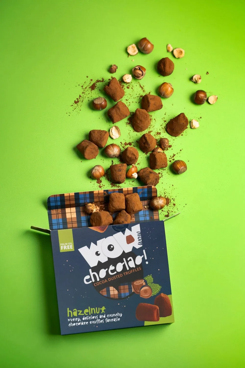 WOW Chocolao Hazelnoot truffels 250g XL box geroosterd