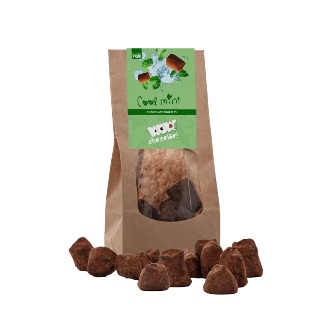 WOW Chocolao Munt chocolade truffels 130 g fris